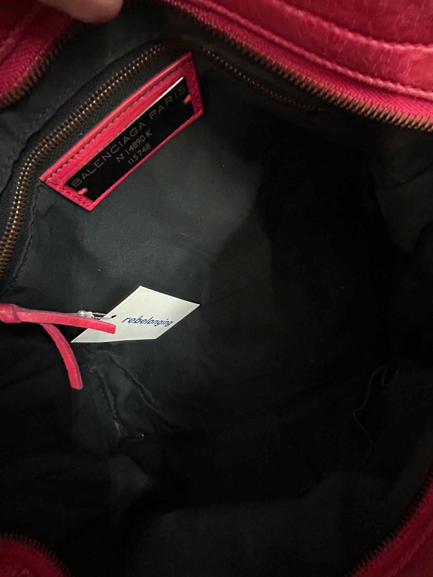 Balenciaga Fuschia City Bag w/ Bronze Hardware