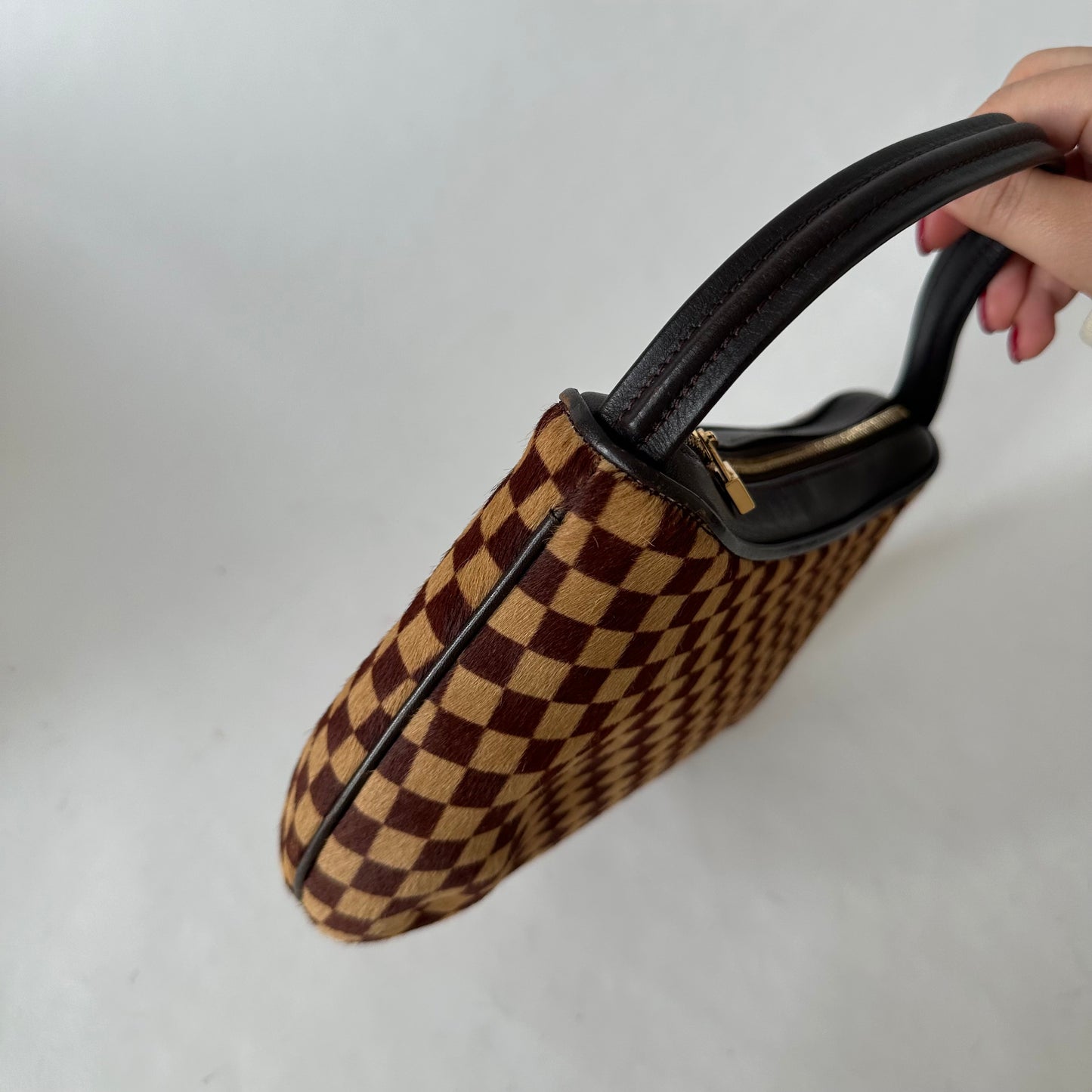 Louis Vuitton 2000 Brown Damier Pony Hair Sauvage Tigre