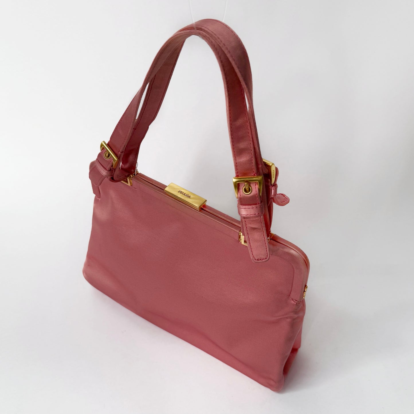 Prada Pink Satin Shoulder Bag