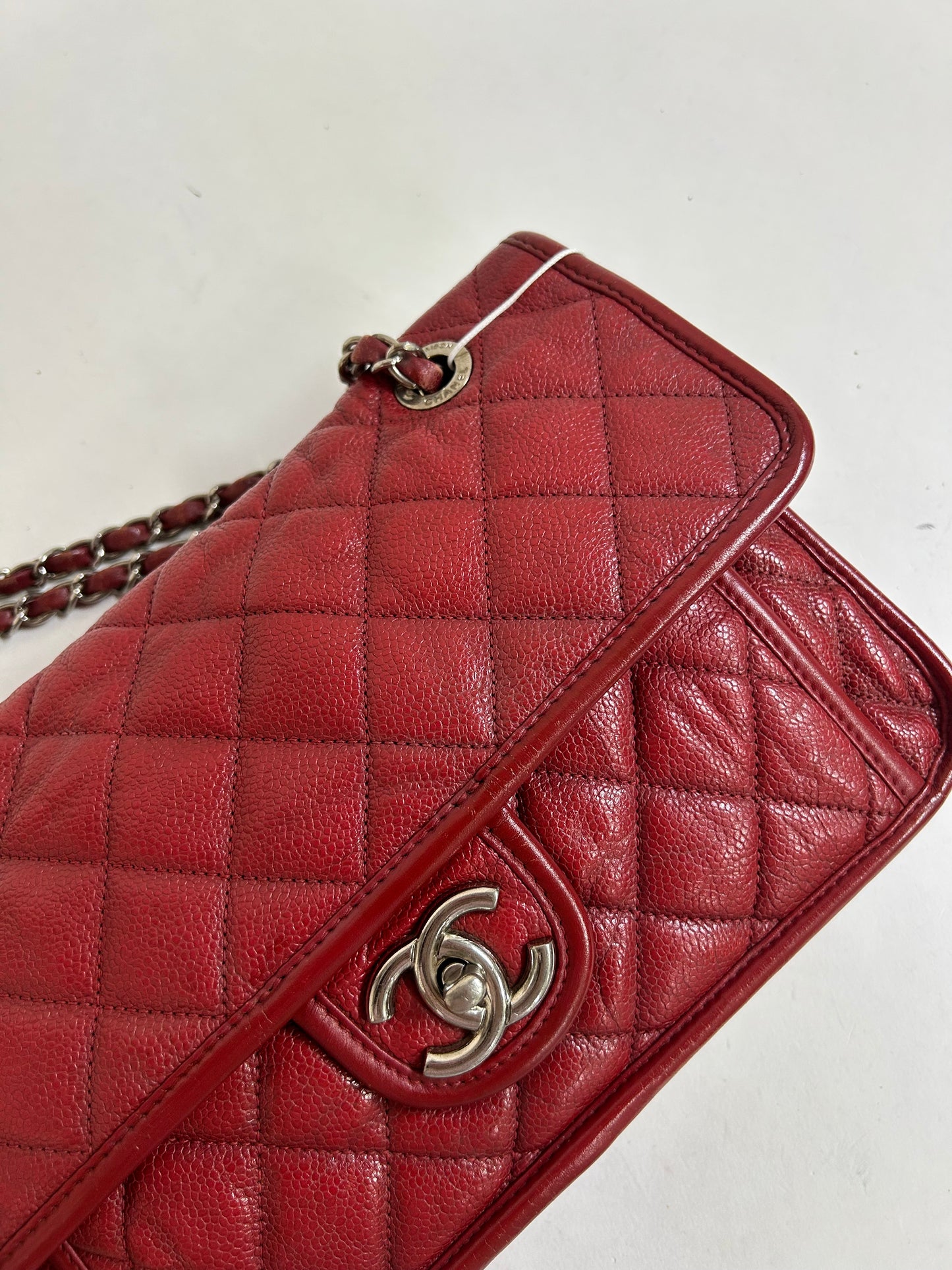 Chanel Red Caviar French Riviera Flap Bag
