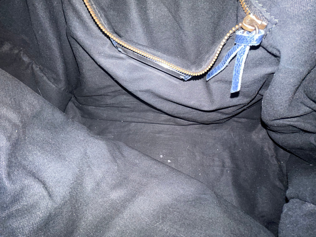 Balenciaga Navy Blue Work City Bag w/ Bronze Hardware