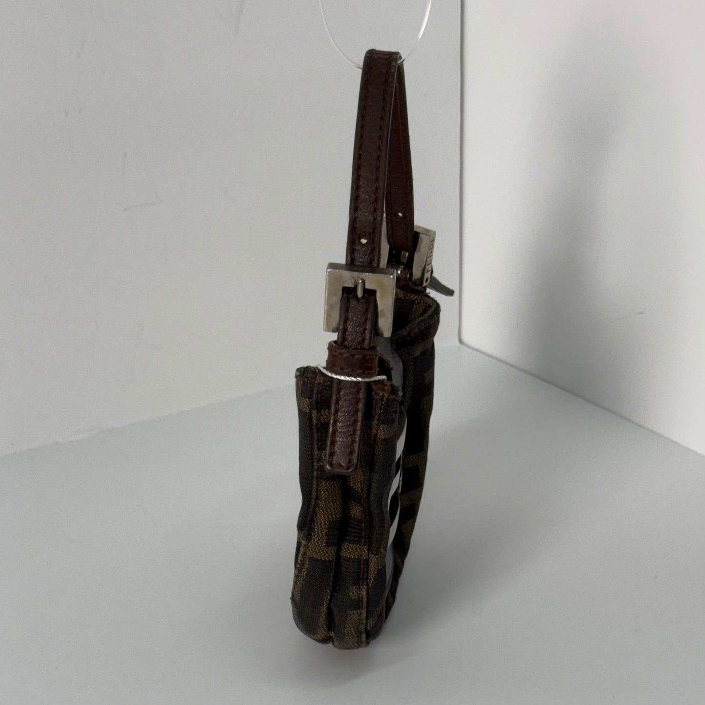 Fendi Brown Zucca Mini Croissant