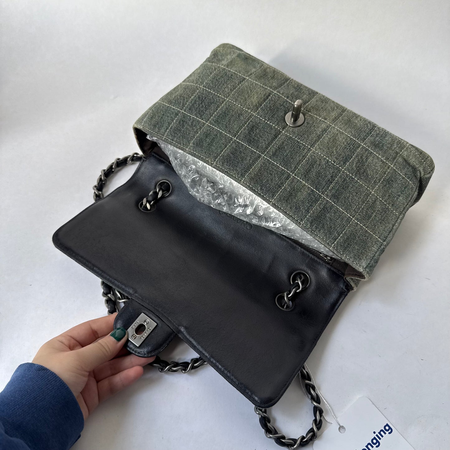 Chanel Denim Chocolate Bar Medium Flap