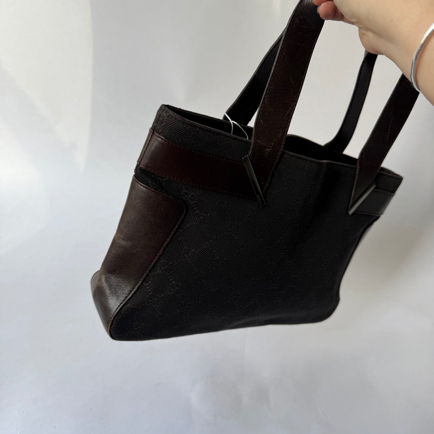 Gucci Brown GG Monogram Canvas Shoulder Bag