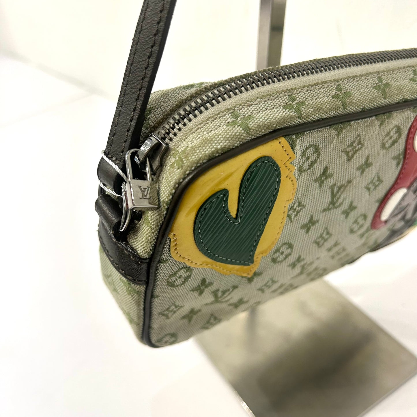 Louis Vuitton Green Denim Monogram Conte De Fees Minilin Mushroom Pochette