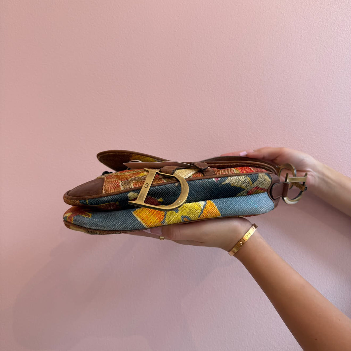 Christian Dior Impression Kilim Tapestry Saddle Bag