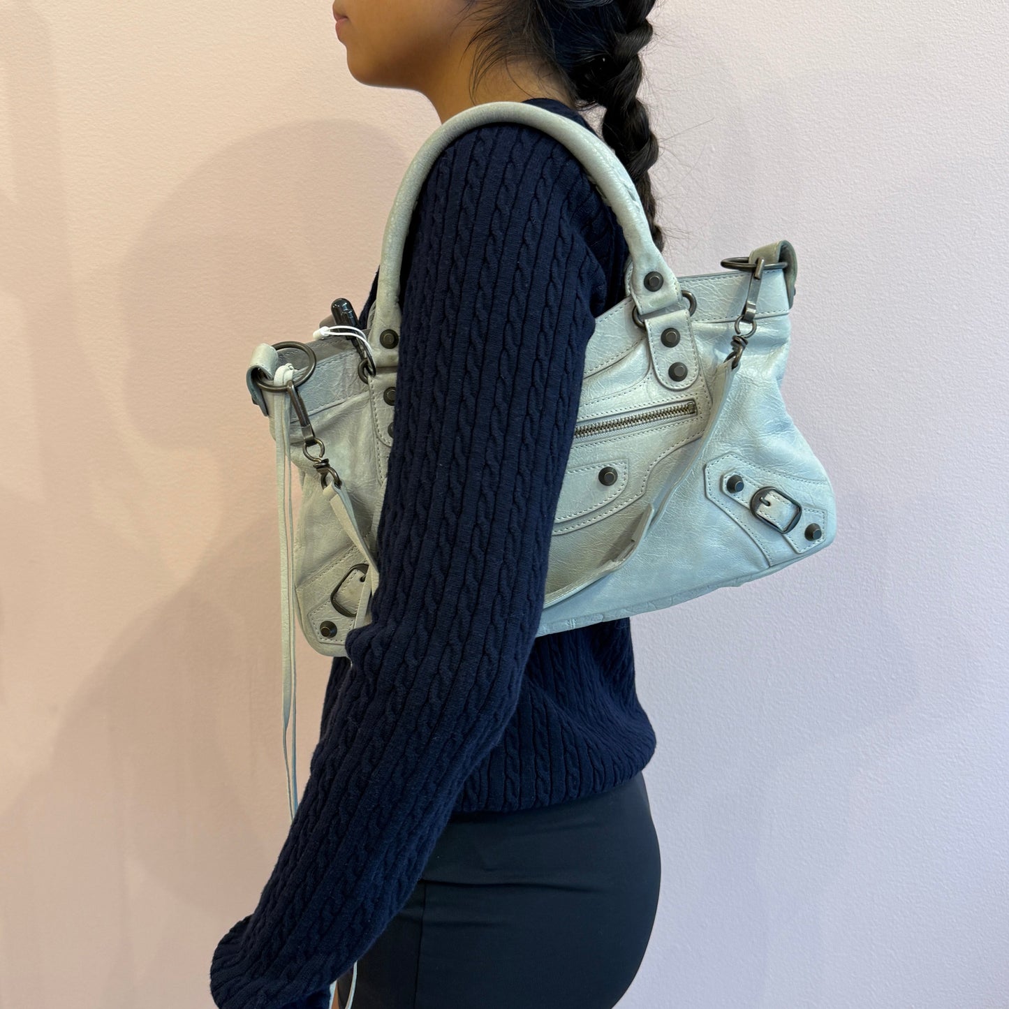 Balenciaga Light Gray First City Bag
