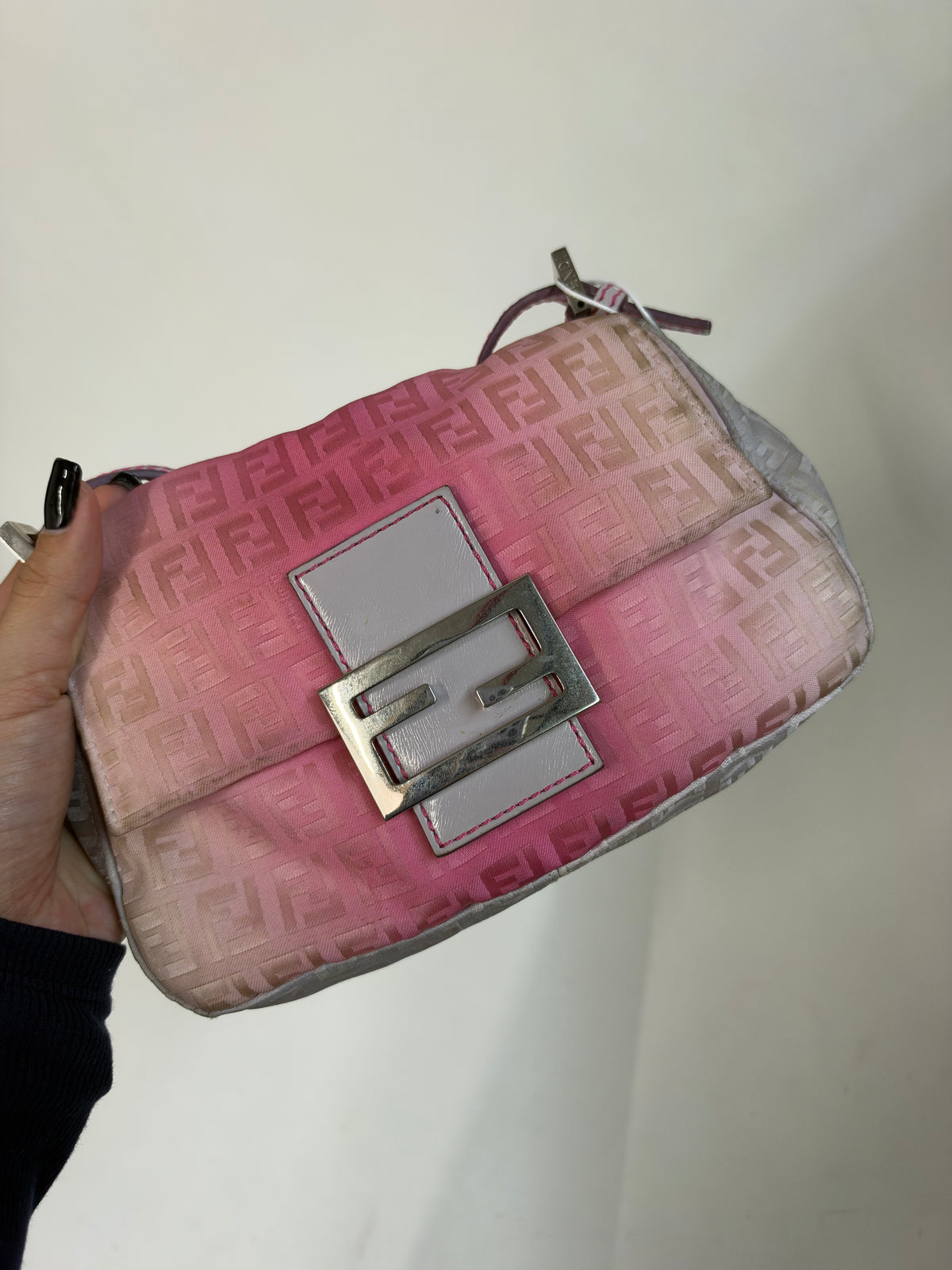 Fendi Ombre Pink Zucchino Mini Mama Baguette