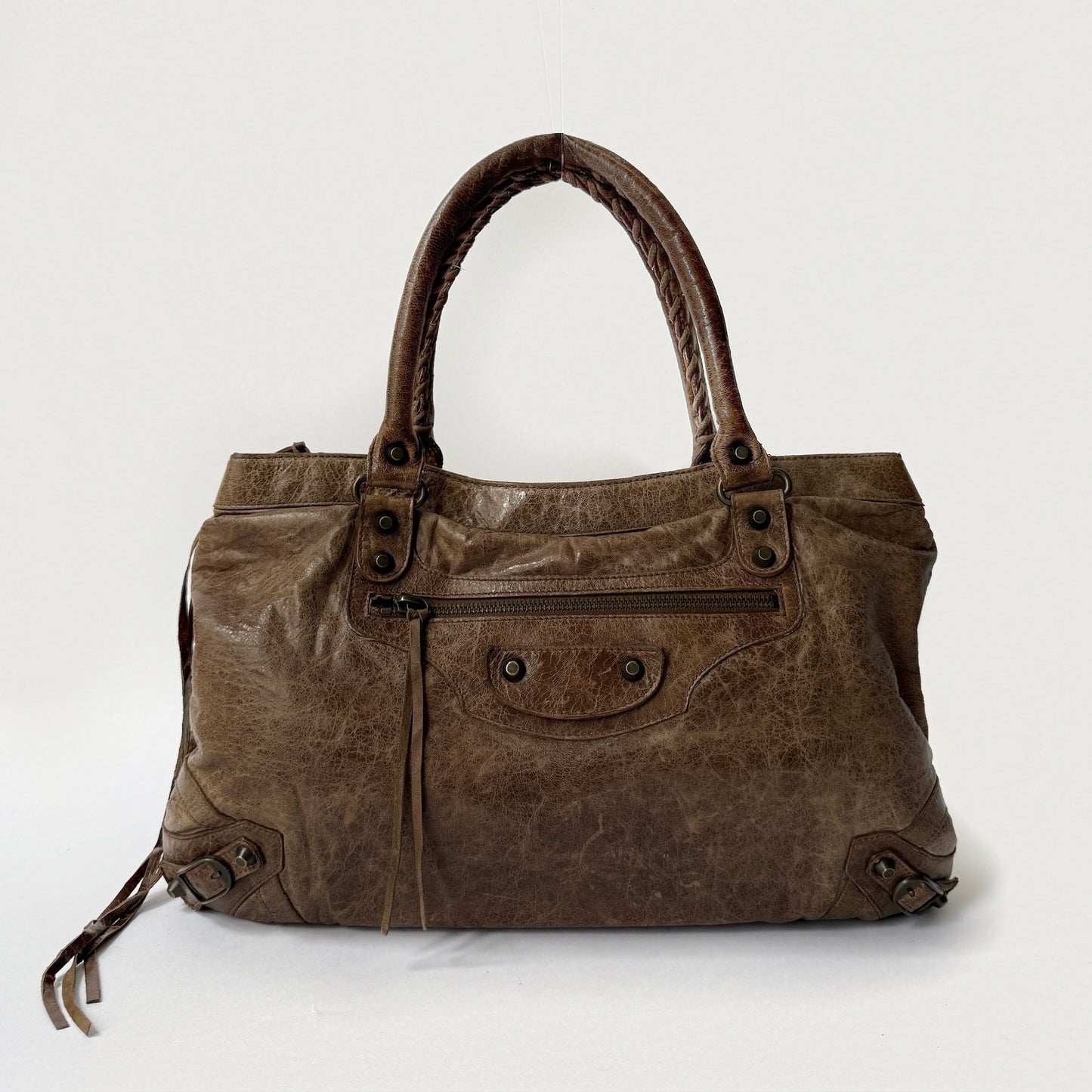 Balenciaga Brown City Shoulder Bag