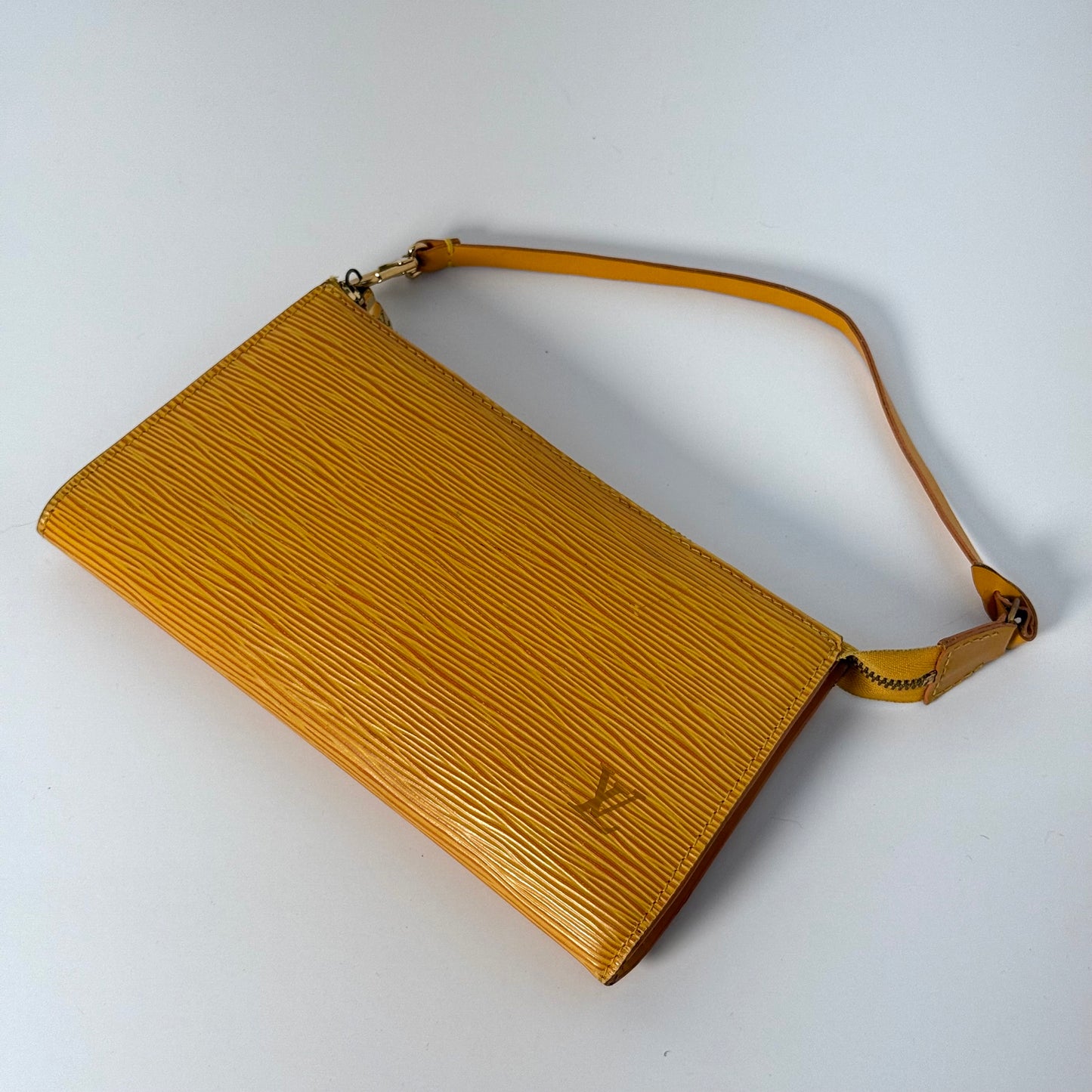 Louis Vuitton Tassili Yellow Epi Leather Pochette