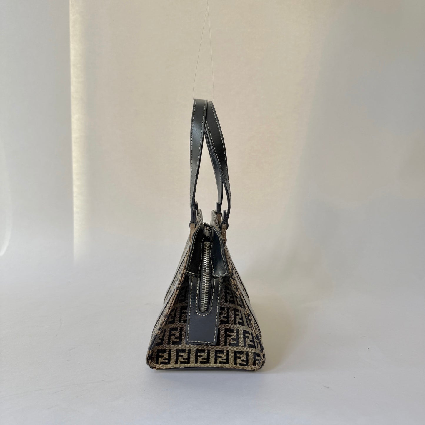 Fendi Navy Zucchino Small Shoulder Bag