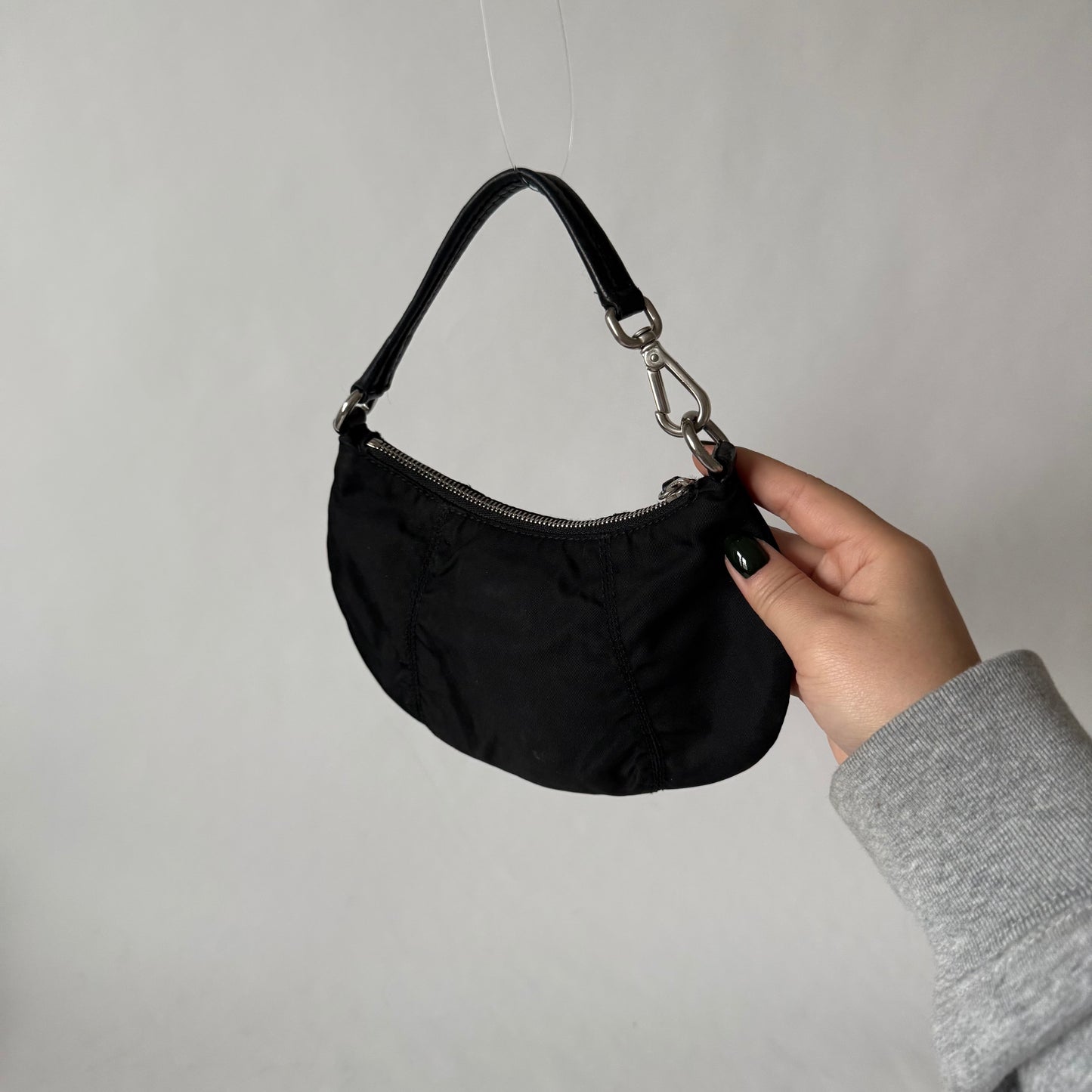 Prada Black Nylon Mini Pouch