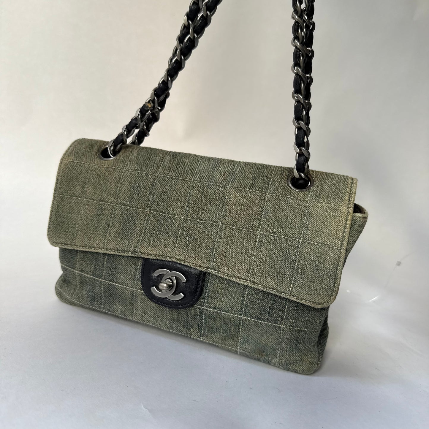 Chanel Denim Chocolate Bar Medium Flap