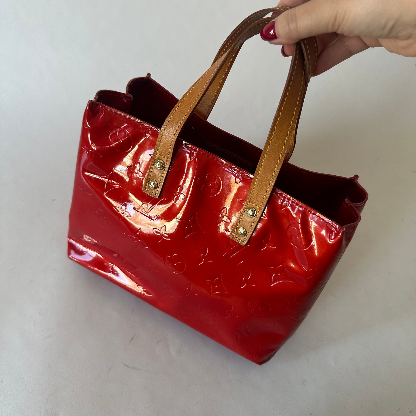 Louis Vuitton Red Vernis Reade PM Mini Handbag