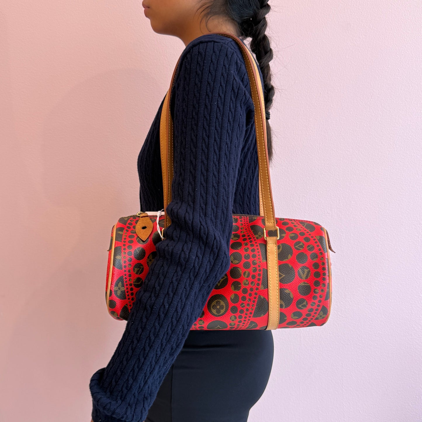 Louis Vuitton x Yayoi Kusama Canvas Pumpkin Dots Papillon Shoulder Bag
