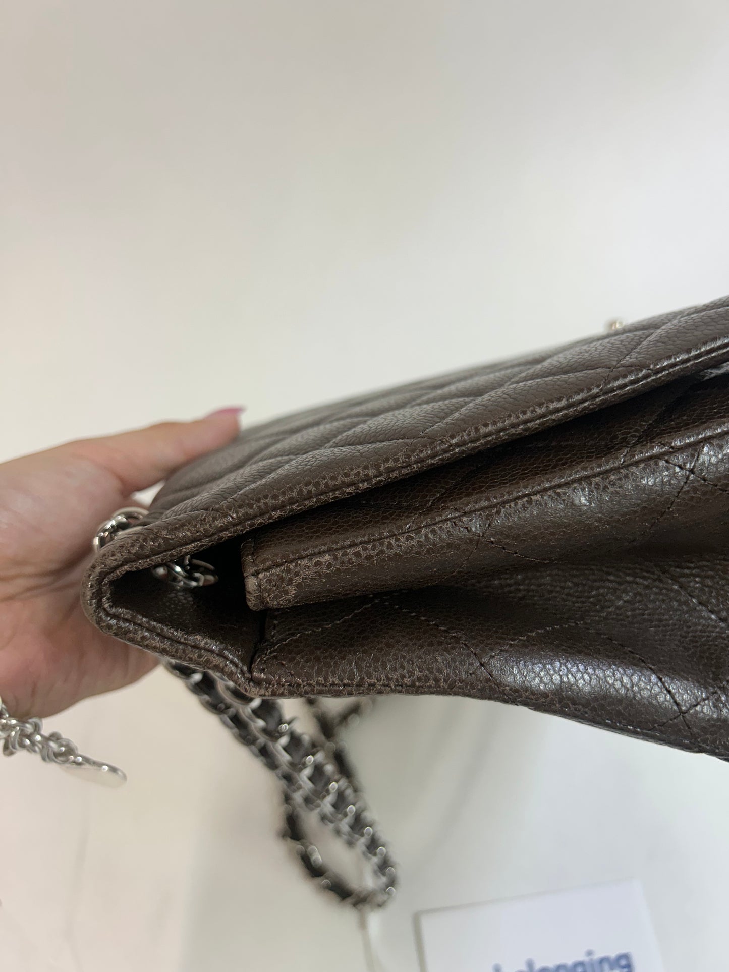 Chanel Brown Caviar Maxi Double Flap Bag