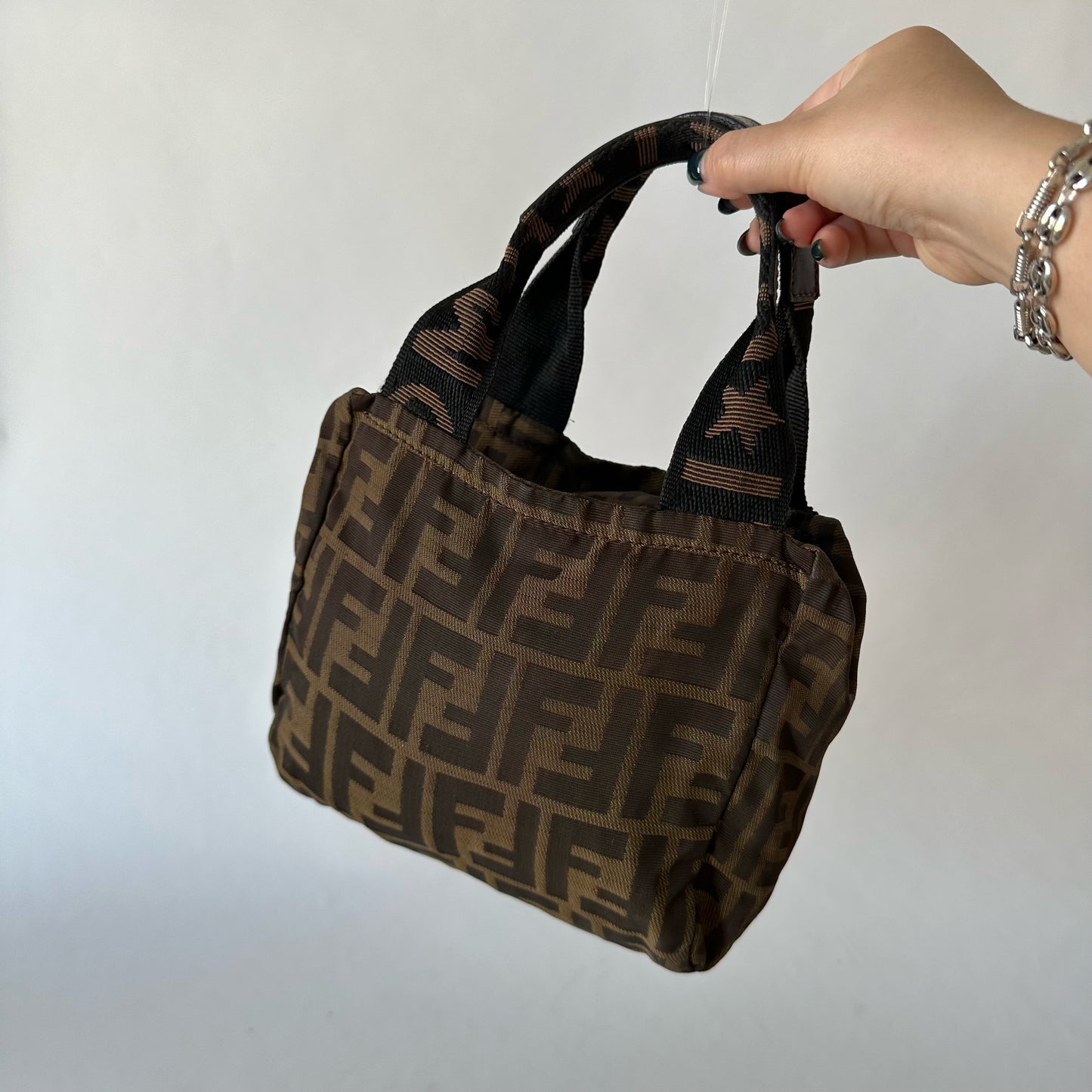 Fendi Brown Zucca Monogram Mini Tote Bag