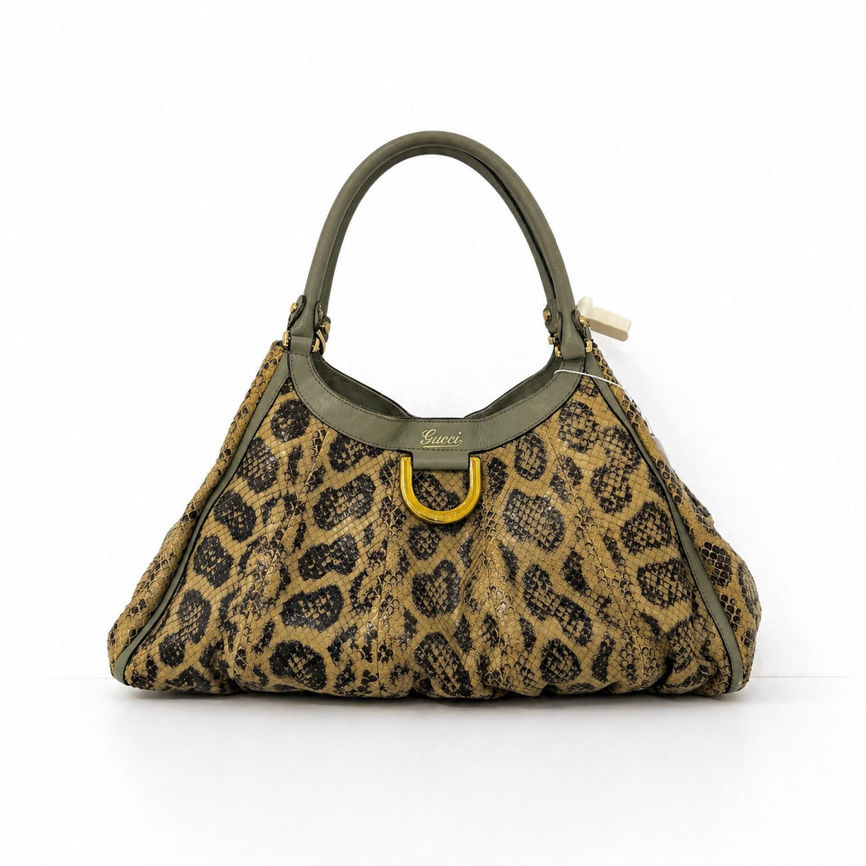 Gucci Python Leather Abbey D-Ring Hobo Bag