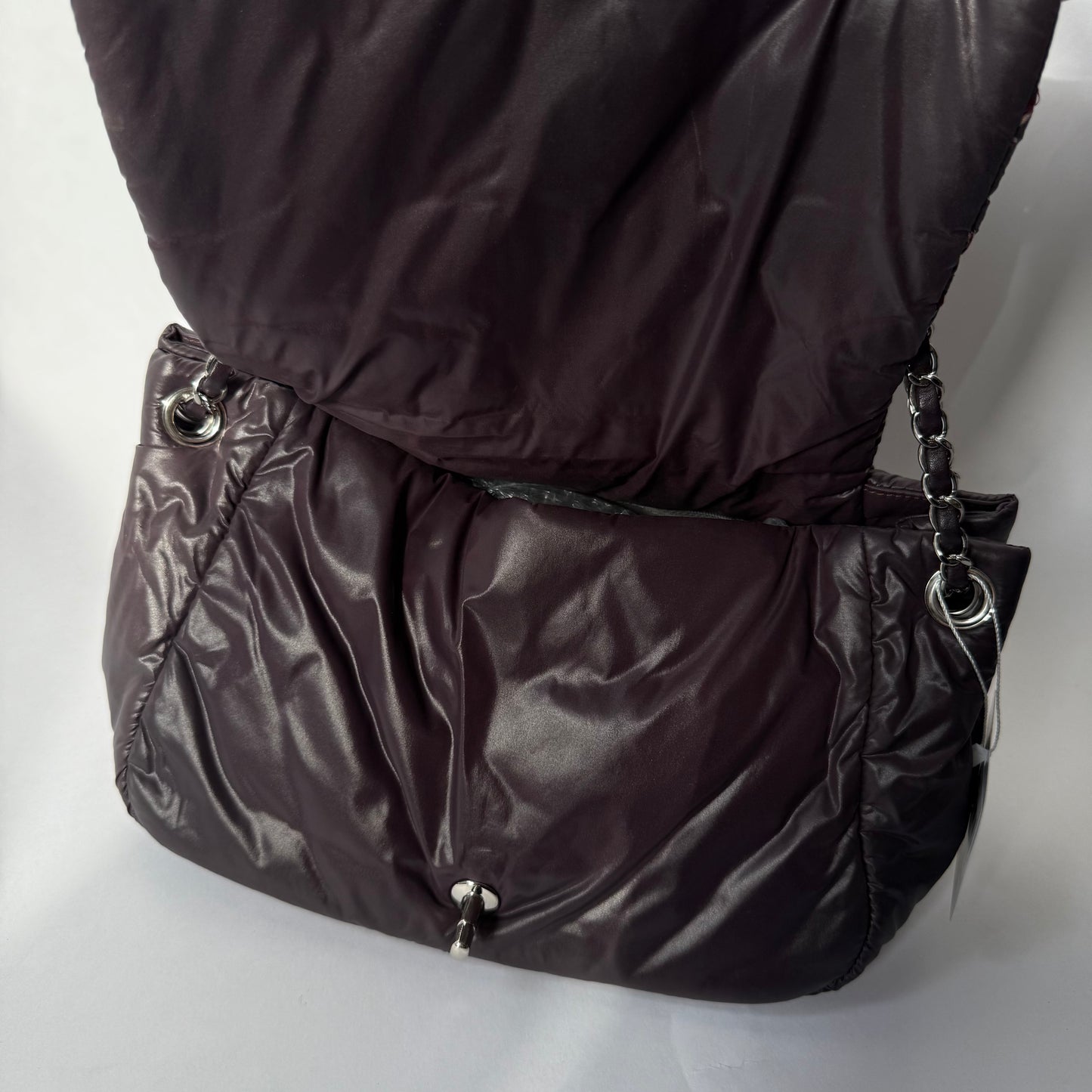 Chanel Paris-Byzance Purple Puffy Nylon Wild Stitch Flap