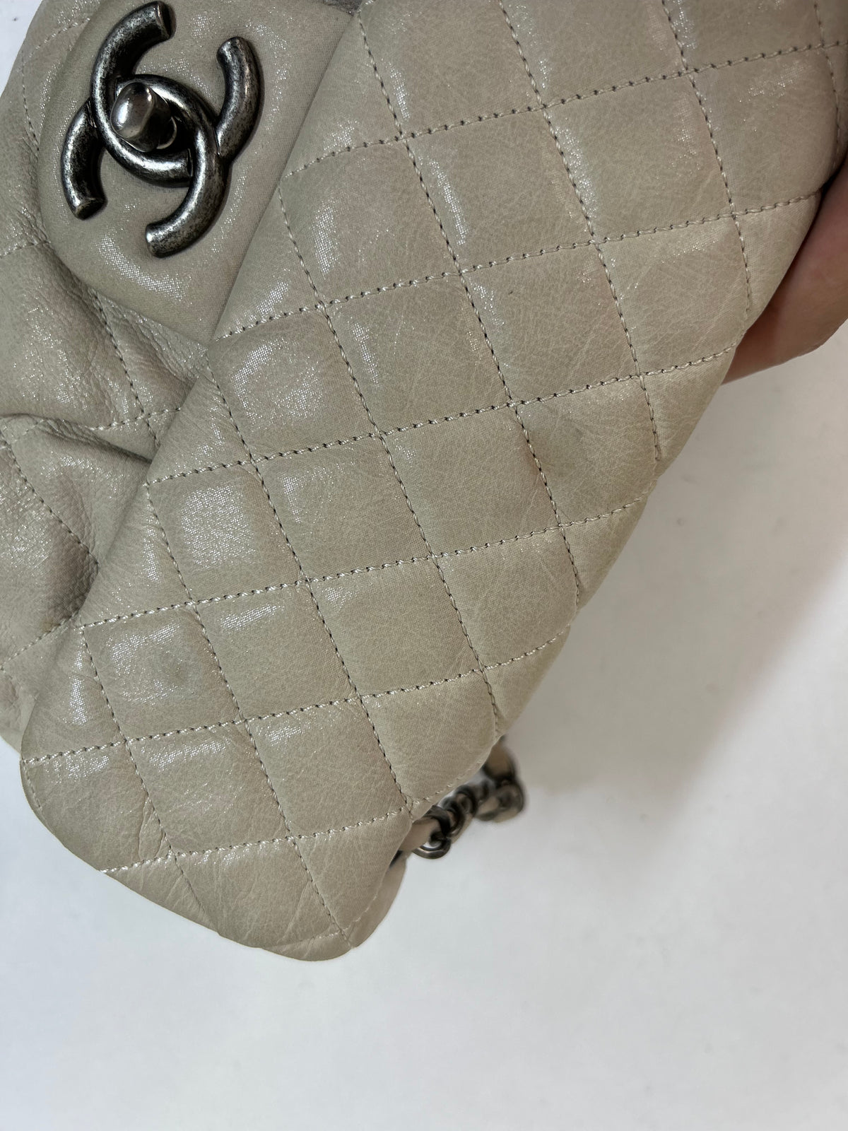 Chanel Ivory Glazed Calfskin Small Flap Bag