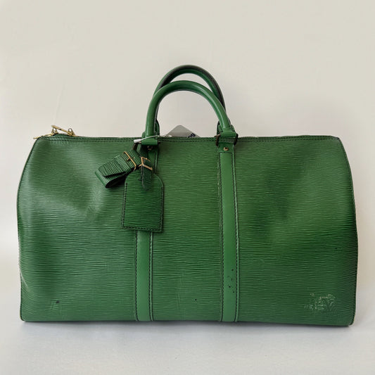 Louis Vuitton Green Epi Leather Keepall 45