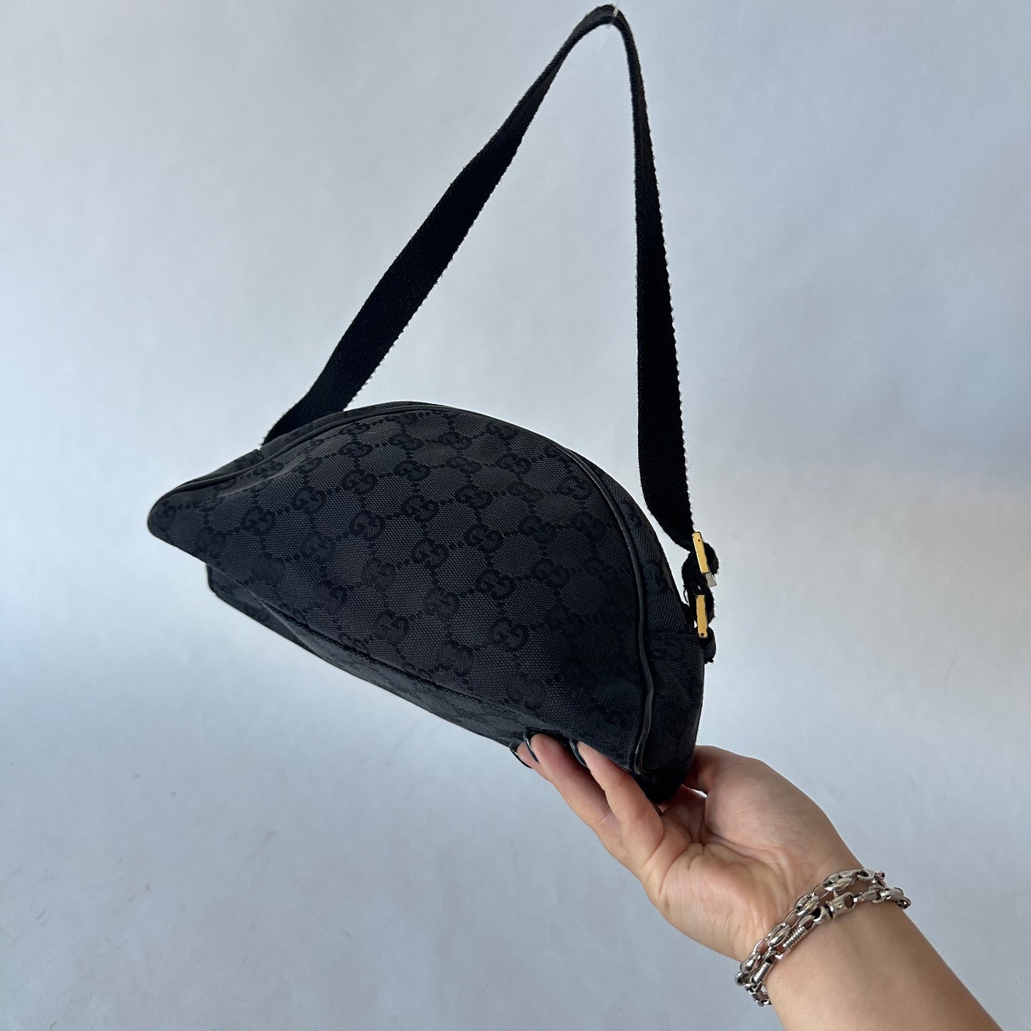 Gucci Black Canvas Mini Arch Bag