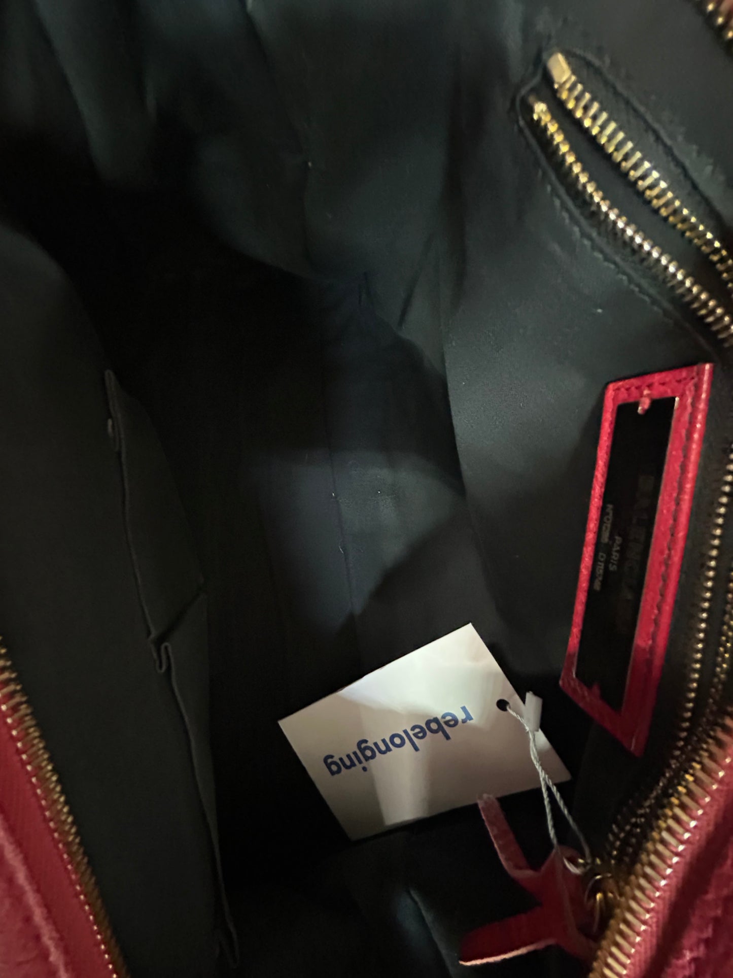 Balenciaga Red Pink Leather City Bag GHW