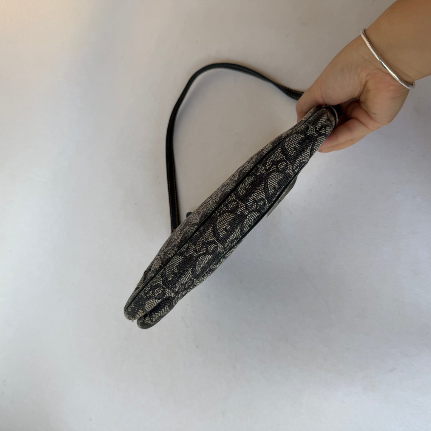 Christian Dior Navy Trotter Mini Saddle Bag