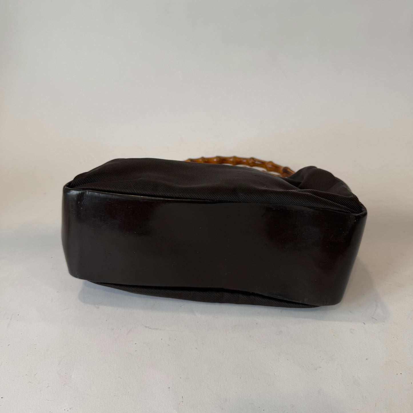 Gucci Tom Ford Era Brown Canvas Bamboo Handle Mini Tote