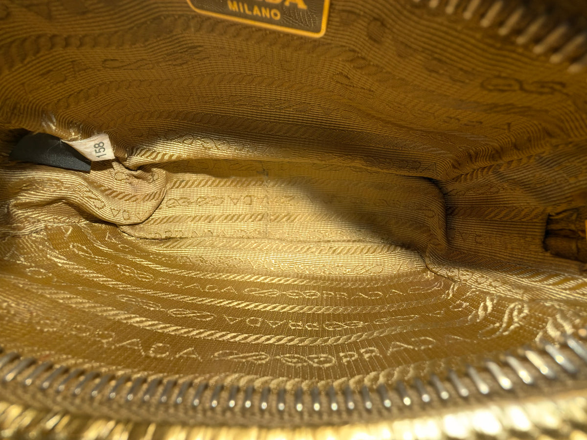 Prada Gold Coated Leather Mini 2-Way Bag
