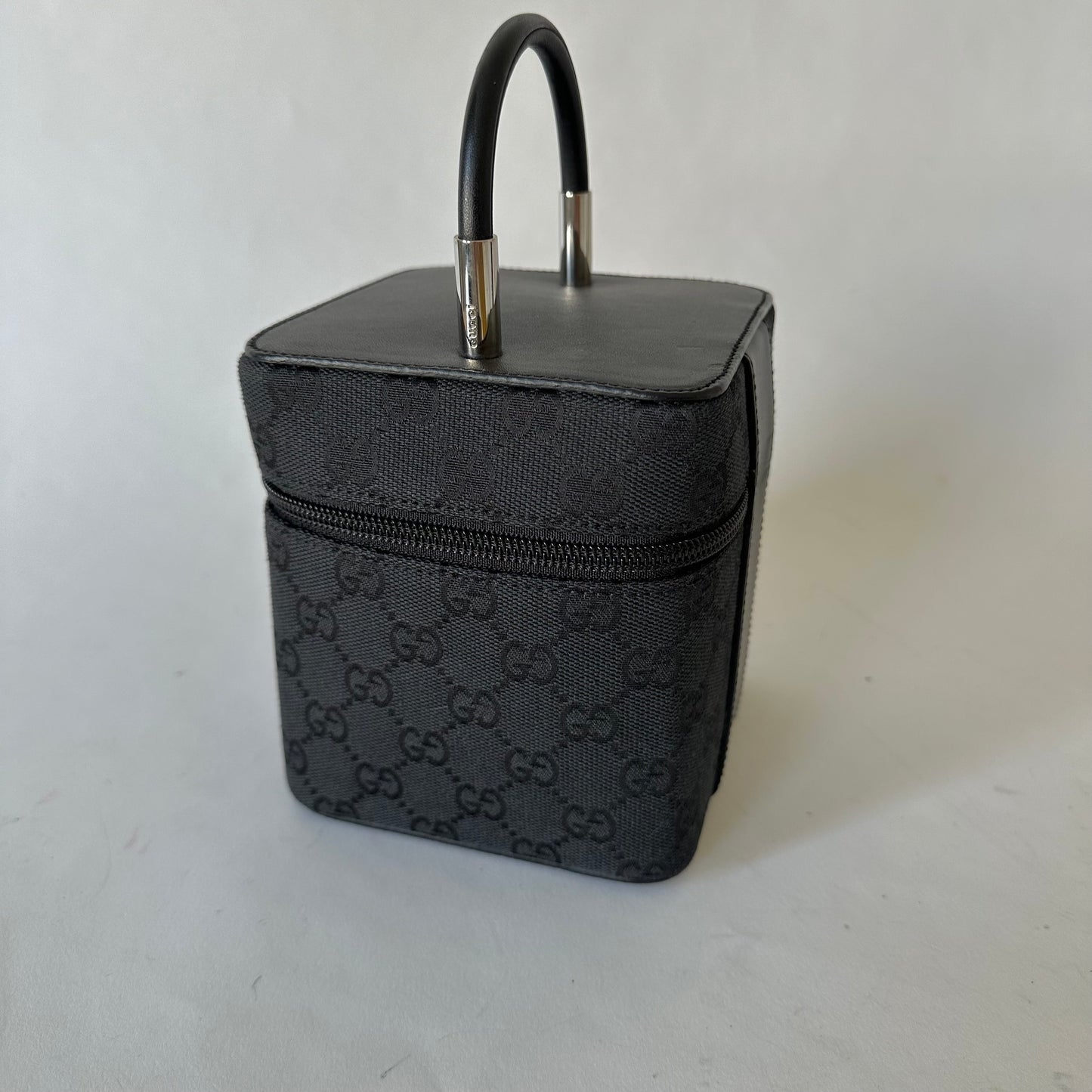 Gucci Black Monogram Box Vanity Bag