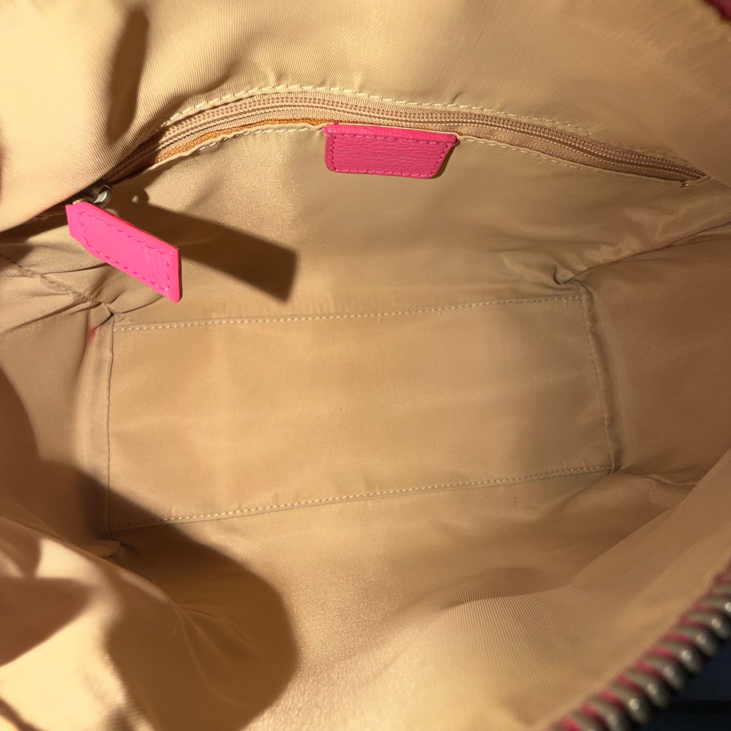 Christian Dior Brown & Pink Canvas & Leather Boston Bag