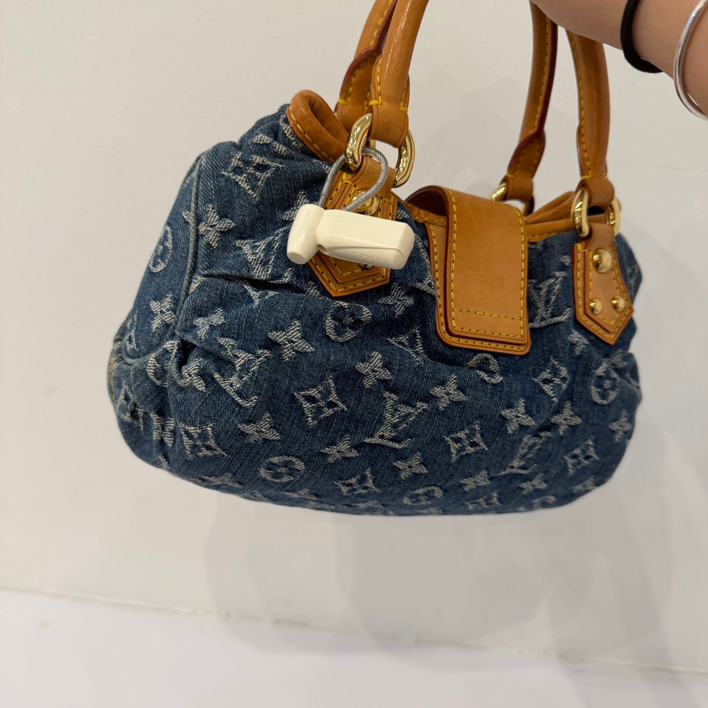 Louis Vuitton Denim Monogram Pleaty Handbag