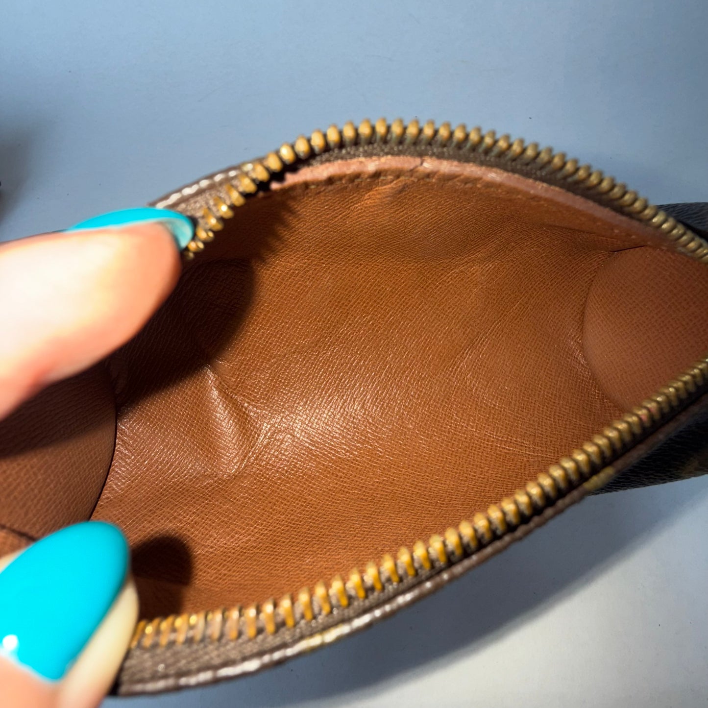 Louis Vuitton Brown Classic Monogram Mini Papillon Pochette