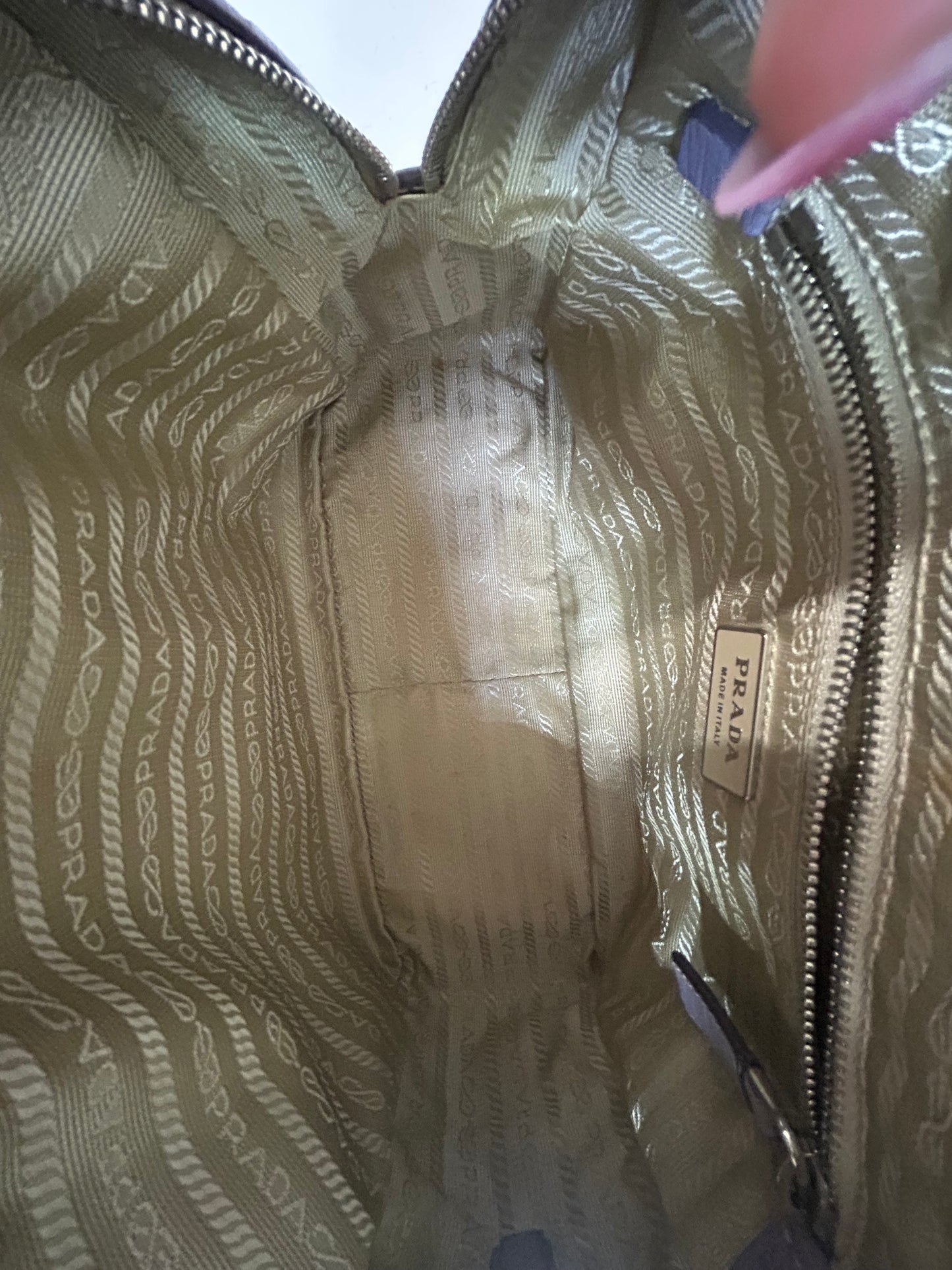 Prada Lilac Ostrich Leather Shoulder Bag
