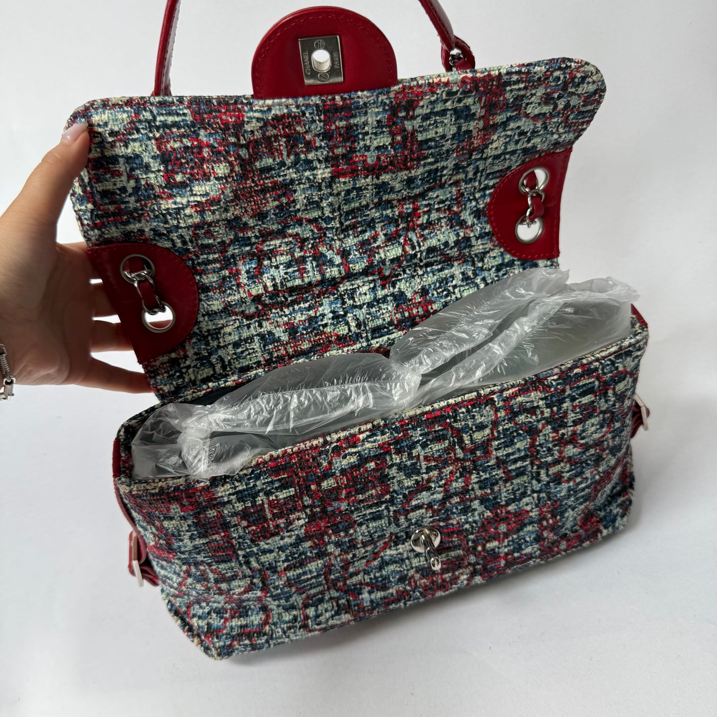 Chanel Multicolored Tweed Flap Shoulder Bag