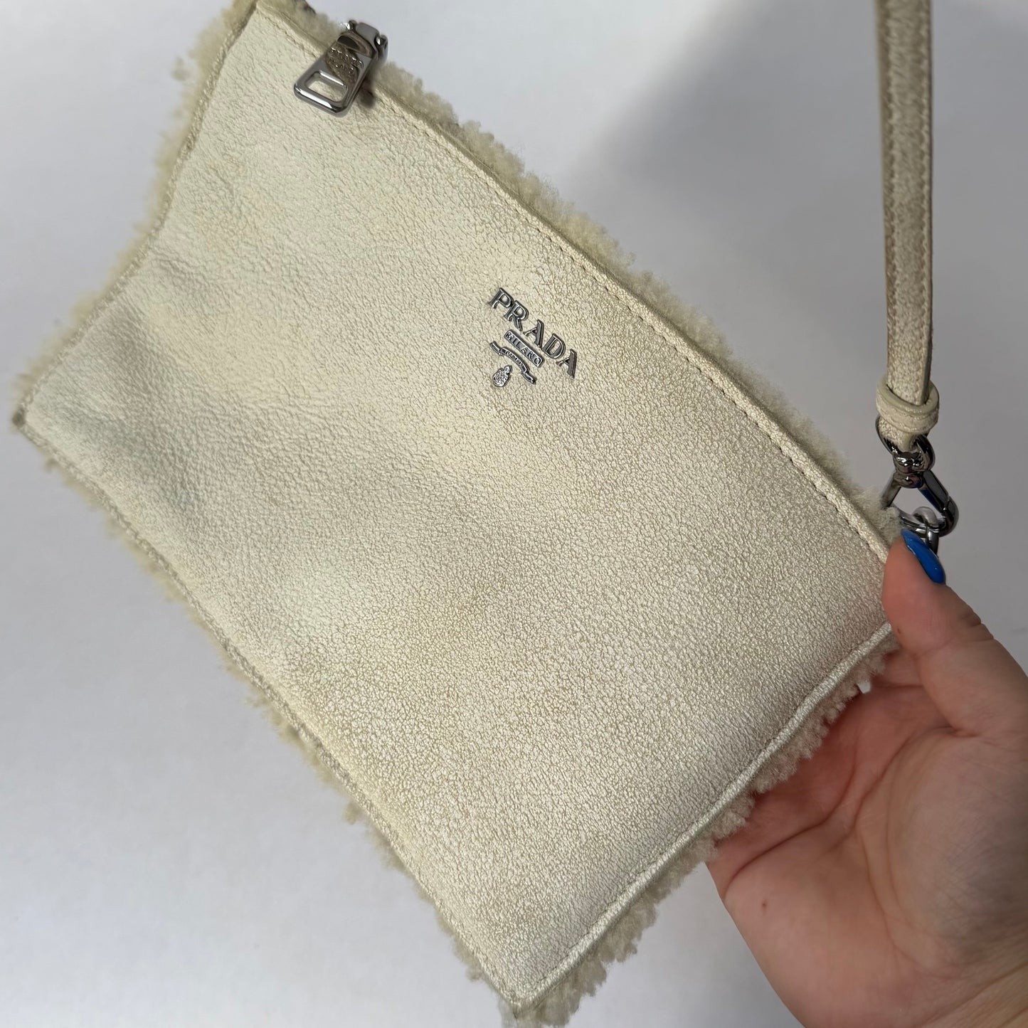 Prada Shearling Mini Pochette