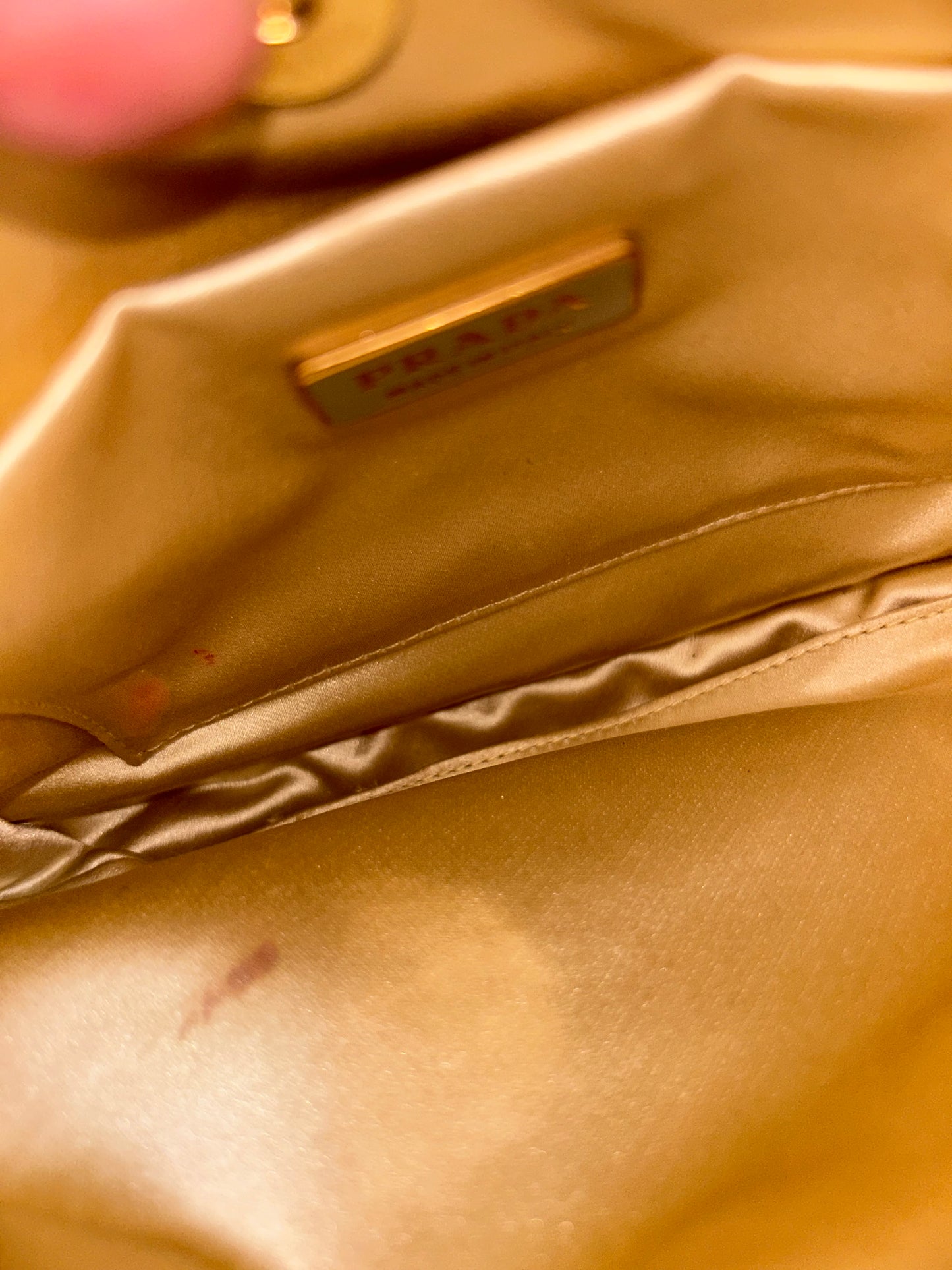 Prada Chartreuse Nylon Mini Handle Handle Bag