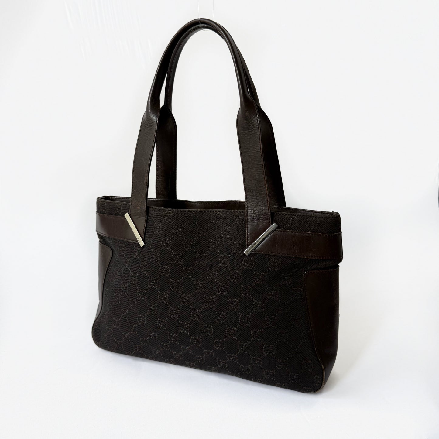 Gucci Brown GG Monogram Canvas Shoulder Bag