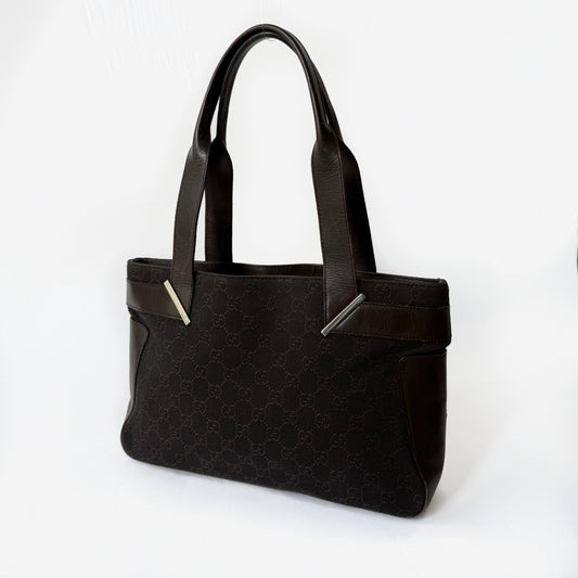 Gucci Brown GG Monogram Canvas Shoulder Bag