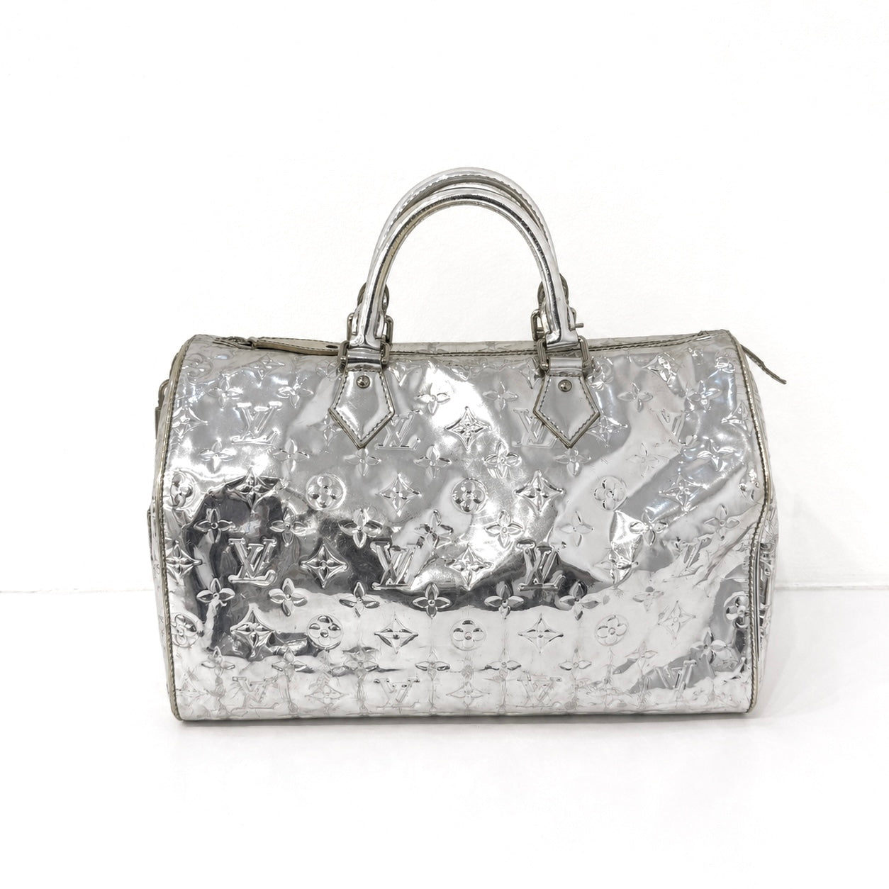 Louis Vuitton Mirror Silver Speedy 35 Boston Bag