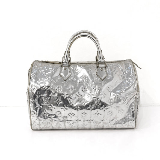 Louis Vuitton Mirror Silver Speedy 35 Boston Bag