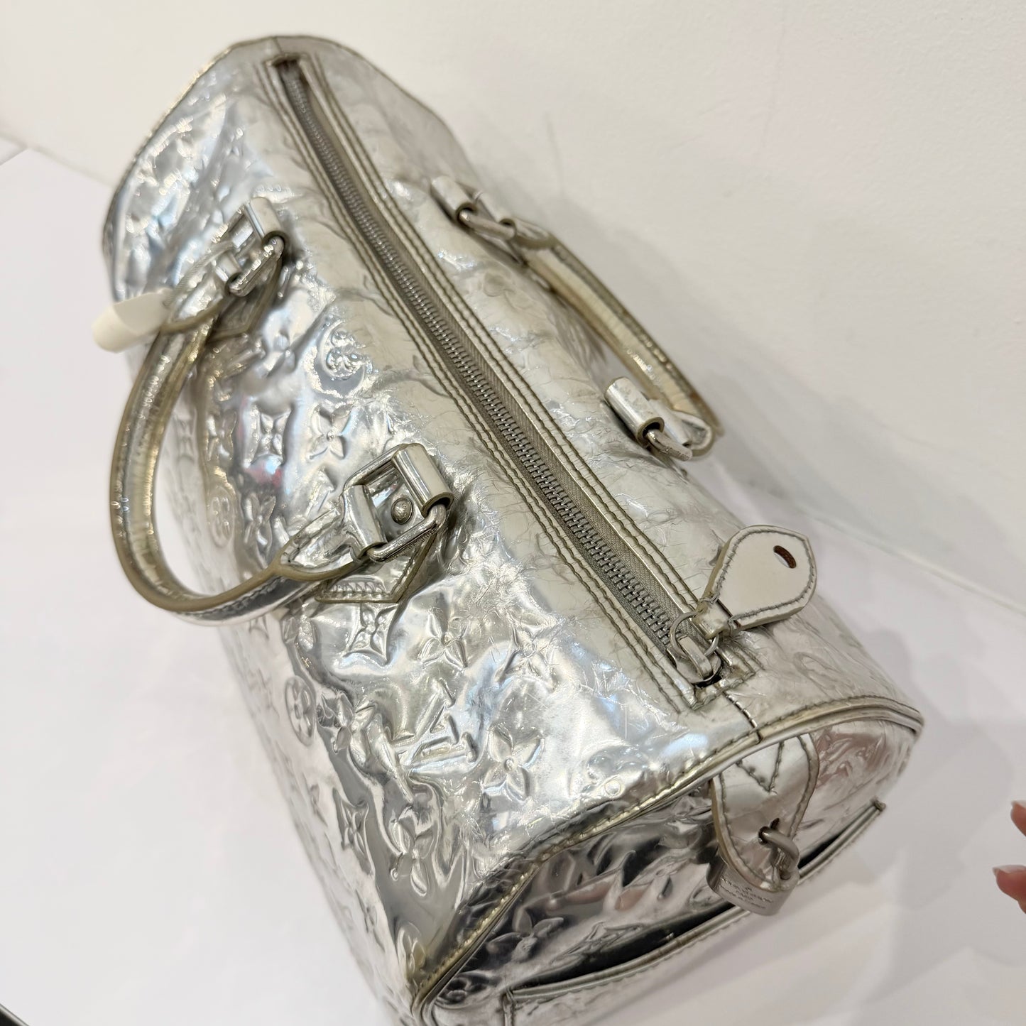 Louis Vuitton Mirror Silver Speedy 35 Boston Bag