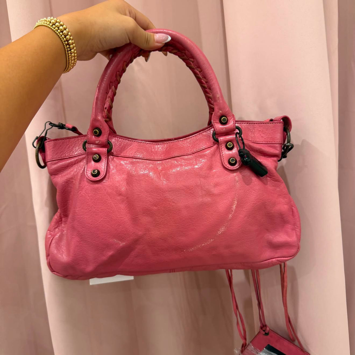 Balenciaga Pink First City Bag
