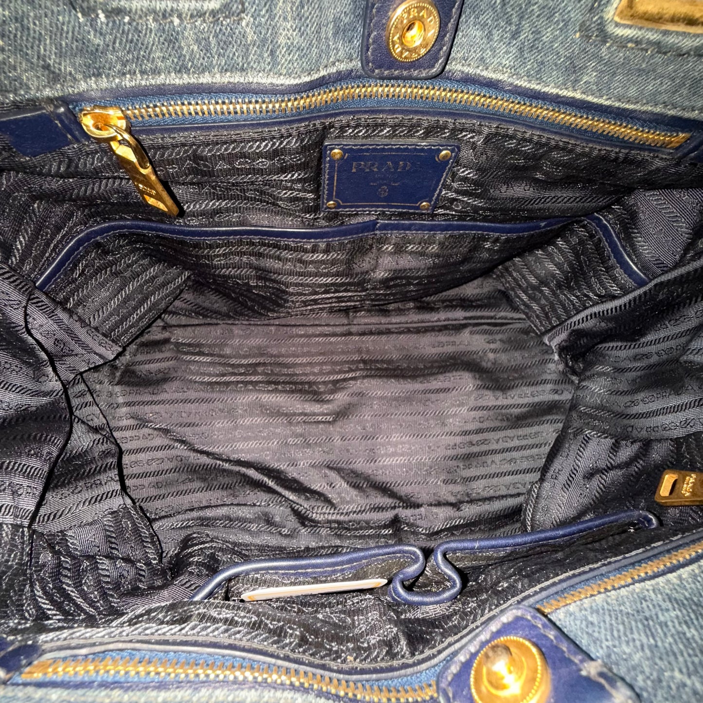 Prada Dark Denim Tote Bag