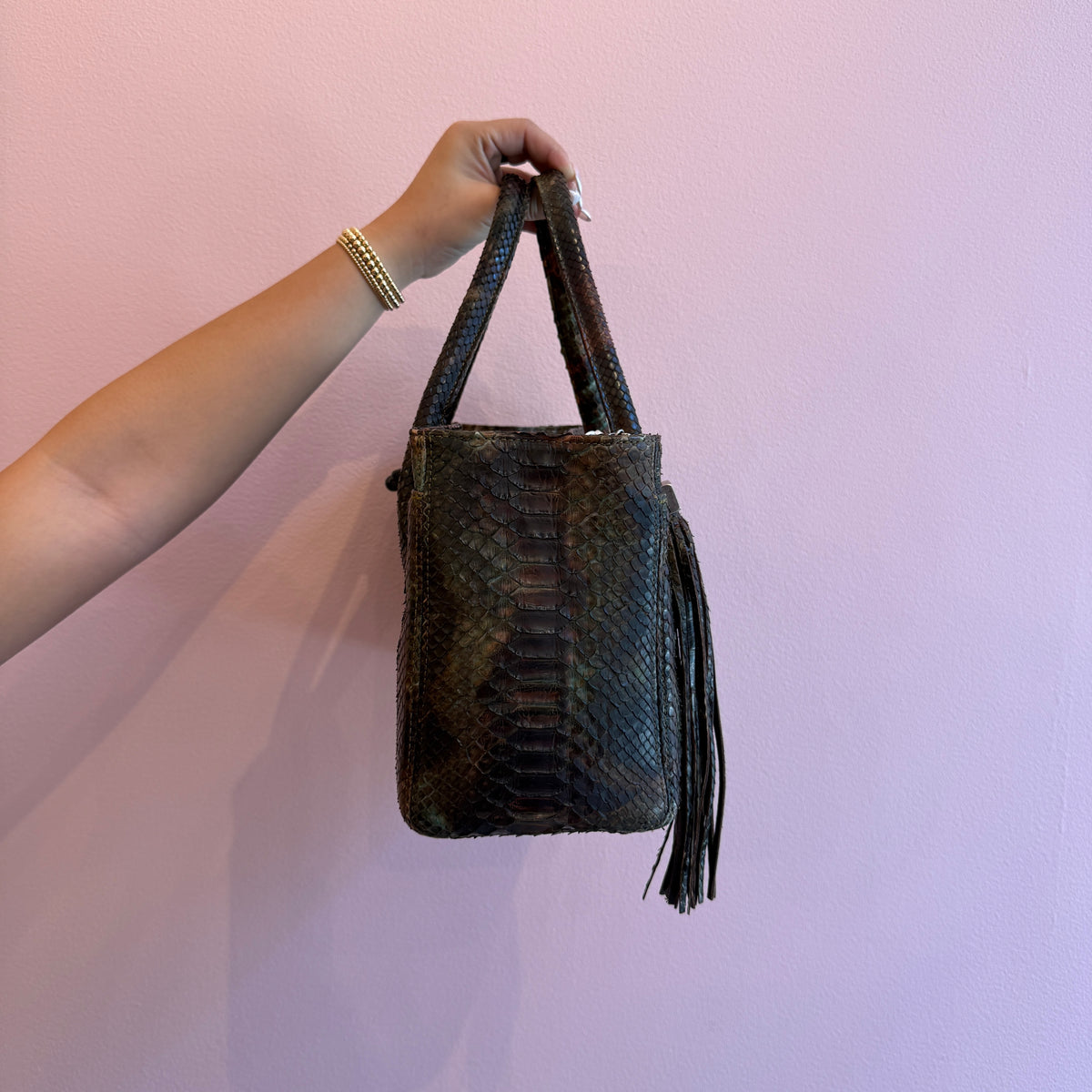 Chanel Python Cerf Tote Bag