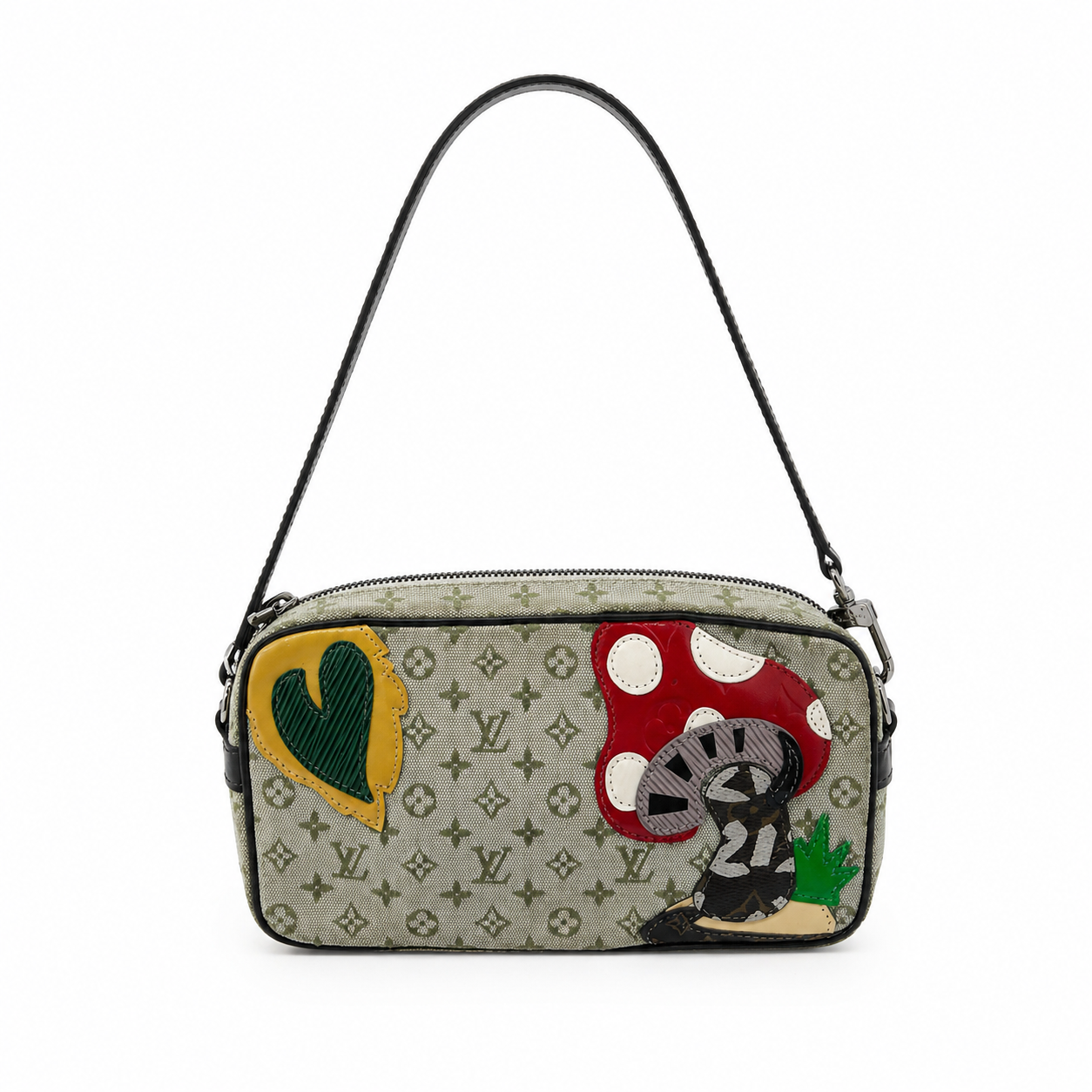 Louis Vuitton Green Denim Monogram Conte De Fees Minilin Mushroom Pochette