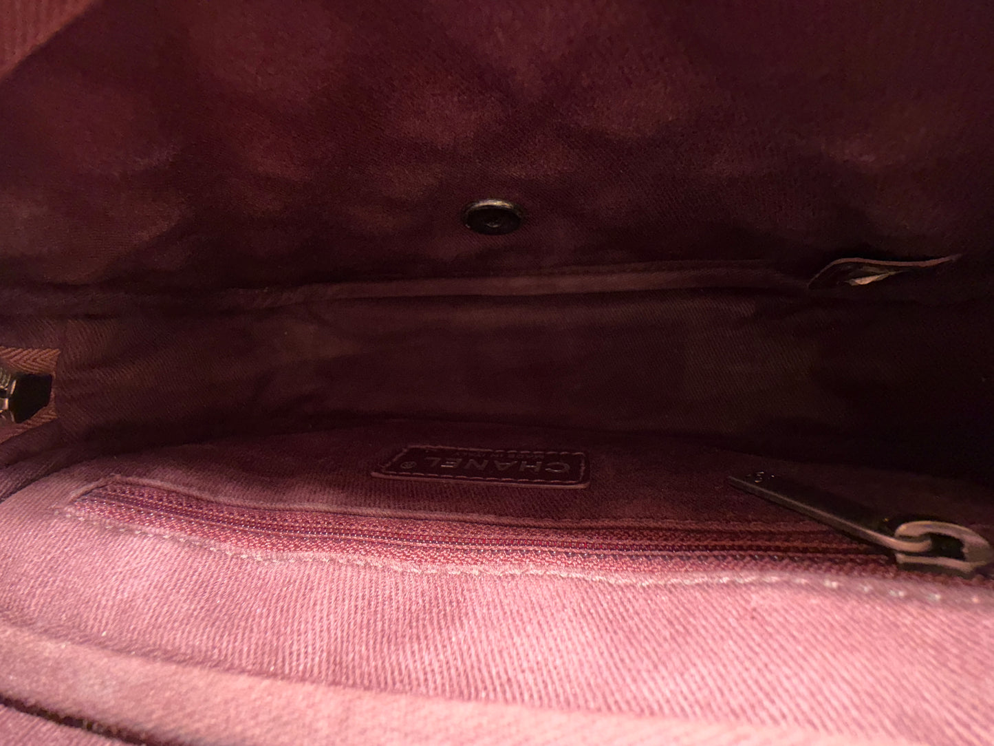 Chanel Mauve Lambskin Leather Quilted Mini Chain Shoulder Flap