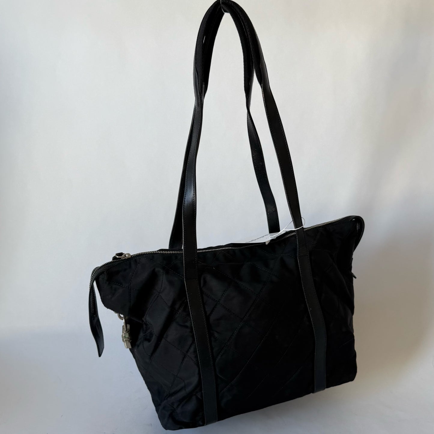 Prada Black Nylon Quilted Shoulder Bag