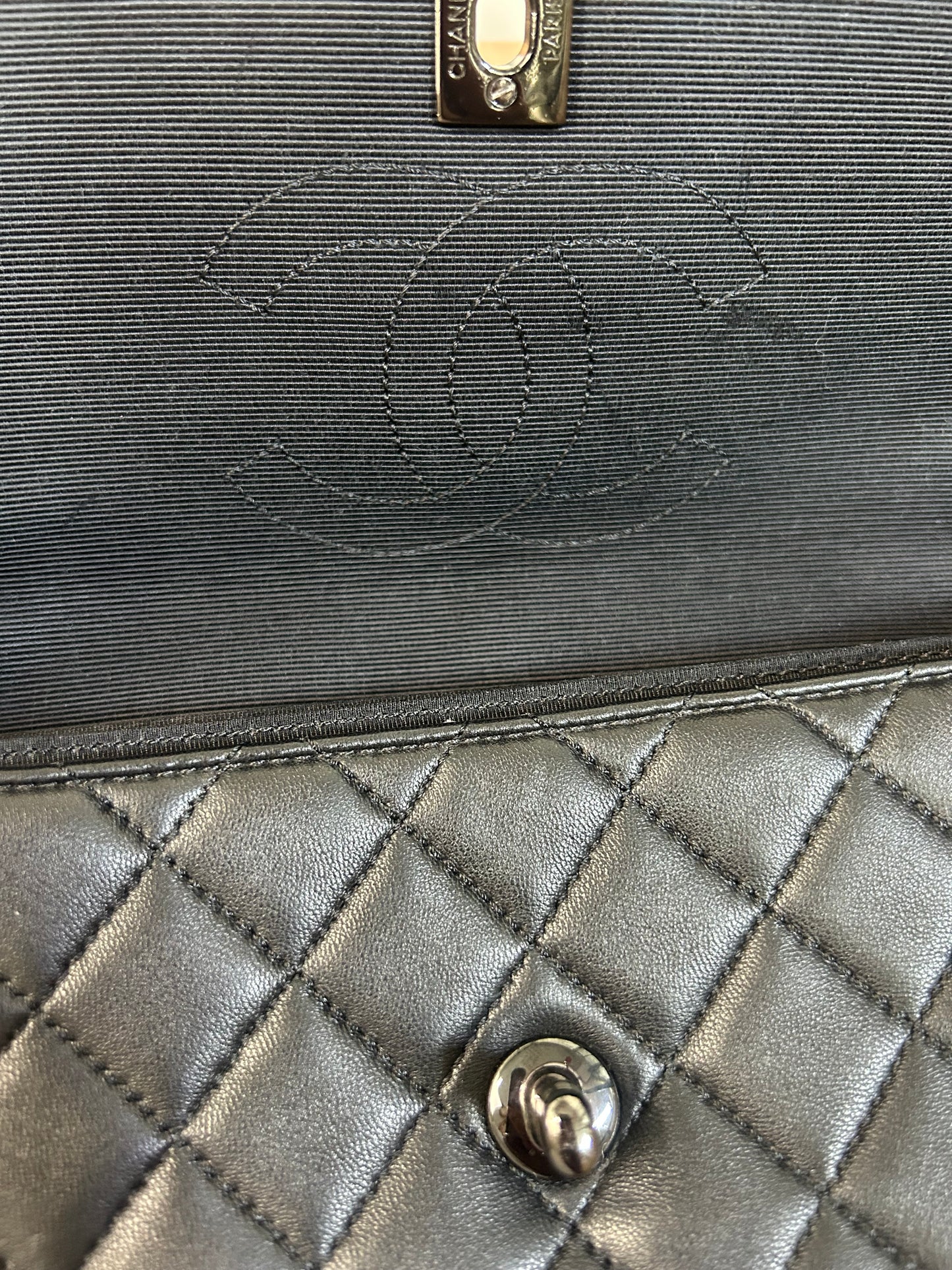 Chanel 2015 So-Black Quilted Lambskin Flap Bag